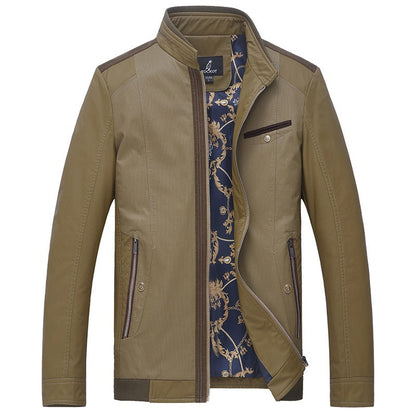 Herren Lederjacke Elegant Lässig Modern