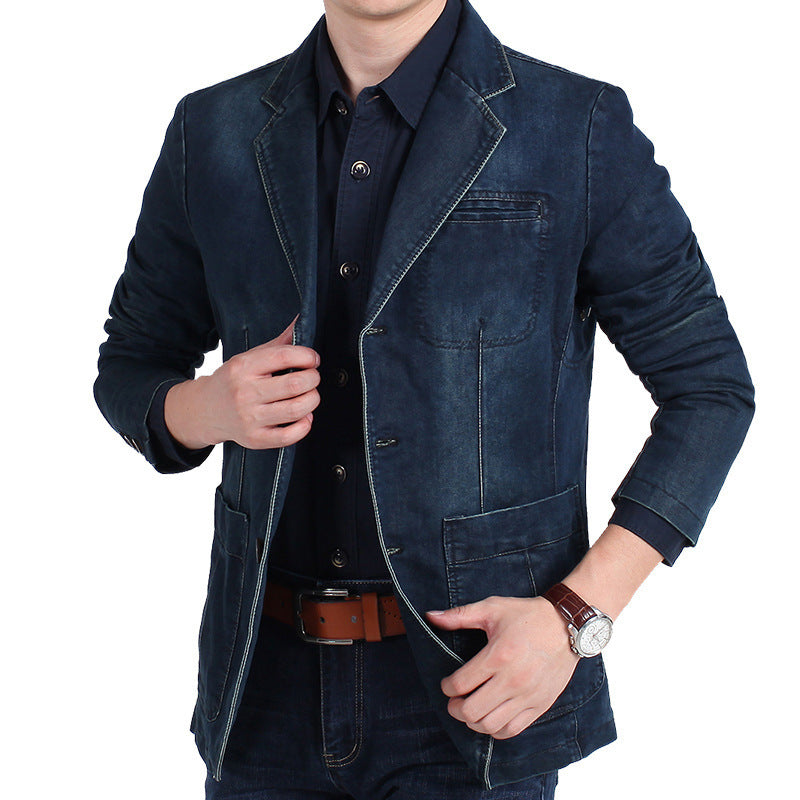 Maßgeschneiderter Herren Blazer Denim Modern - BerlinGlamour