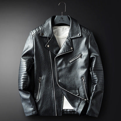 Leder Bikerjacke Herren Modern Stylisch mit Nieten