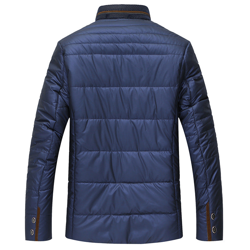 Herren Steppjacke Thermo Isolierjacke Stehkragen Warm