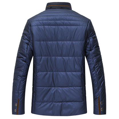Herren Steppjacke Thermo Isolierjacke Stehkragen Warm