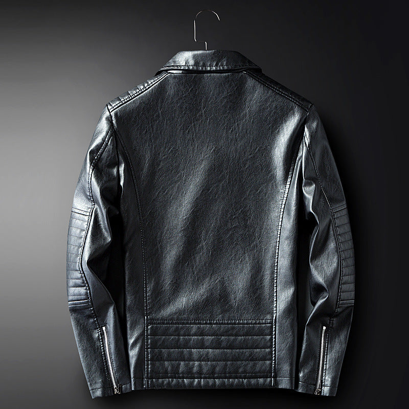 Leder Bikerjacke Herren Modern Stylisch mit Nieten