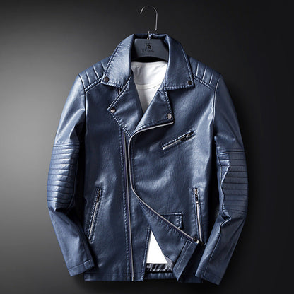 Leder Bikerjacke Herren Modern Stylisch mit Nieten