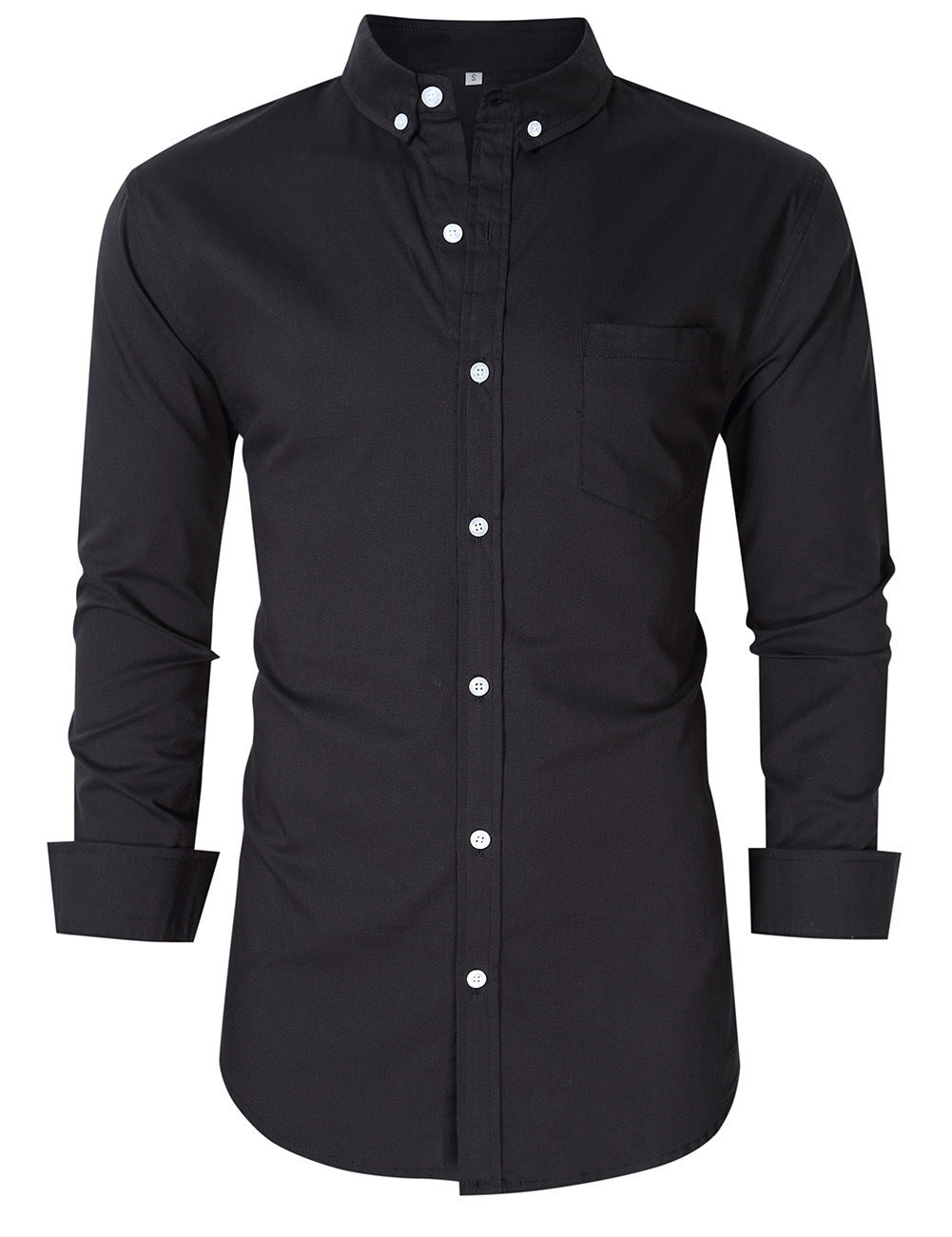 Herren Hemd Klassisch mit Button-Down Kragen und Brusttasche