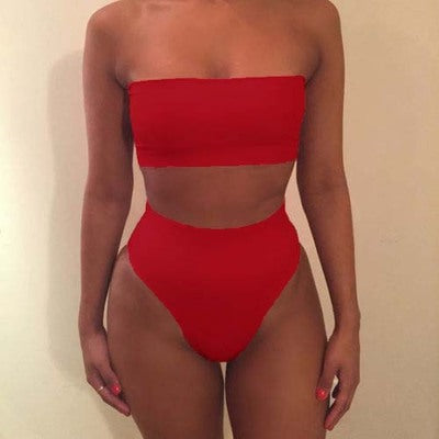 Damen Bikini-Set Hochtailliert Figurformend Modern
