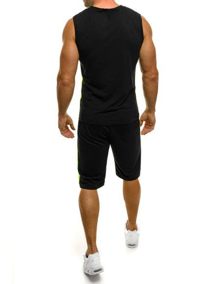 Herren Sportset Tanktop und Shorts Reflexstreifen