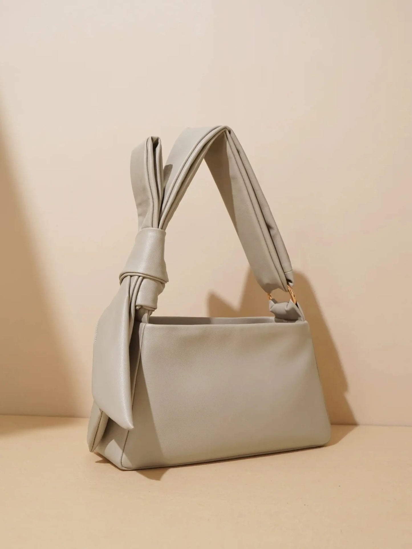 Leder-Umhängetasche Elegante Minimalistisch Mit Knotengriff