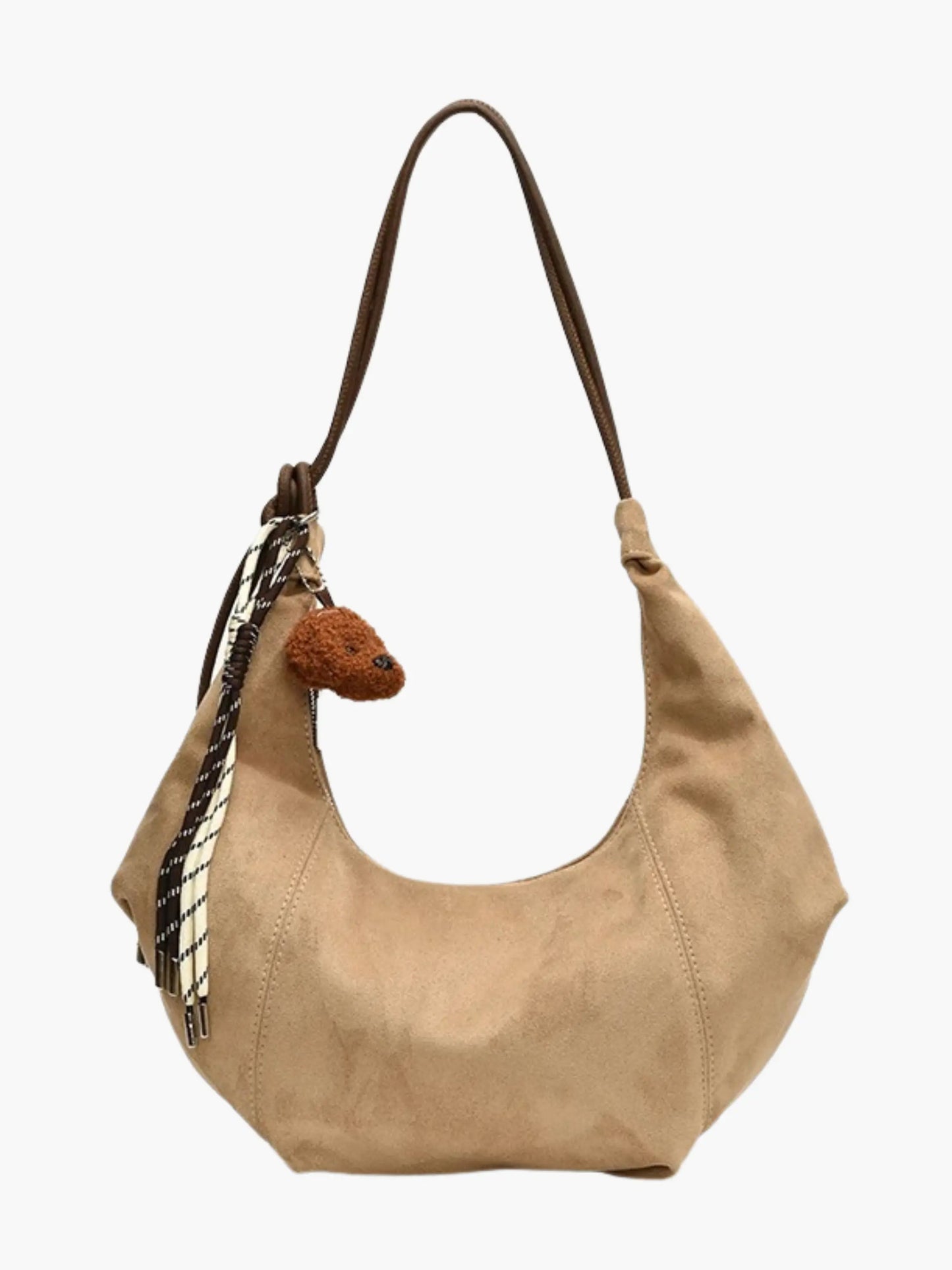 Boho Tasche Leder Hobo Bag Frauen Rucksack Schlicht