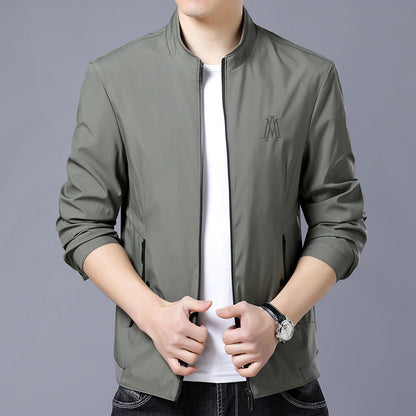 Herren Übergangsjacke Moderner Schnitt Elegant Schwarz
