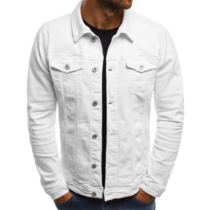 der neue Titel: Herren Denim-Jacke mit klassischem Schnitt und funktionalen Brusttaschen