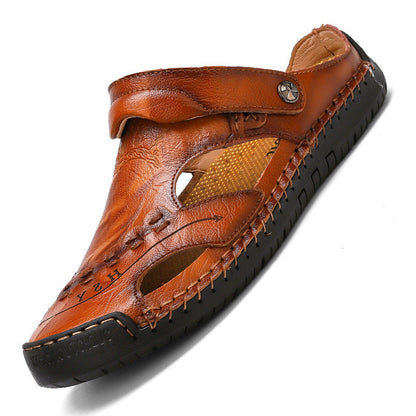 Herren Leder-Sandalen Ergonomisch Verstellbar Modern