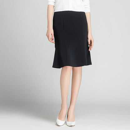 Damen Rock Midi Elegant Swing Rock Frauen