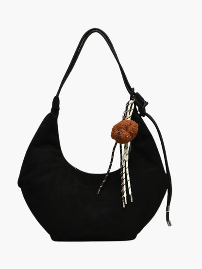Boho Tasche Leder Hobo Bag Frauen Rucksack Schlicht