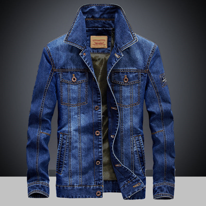 Herren Jeansjacke Moderne Funktionsjacke Mit Taschen