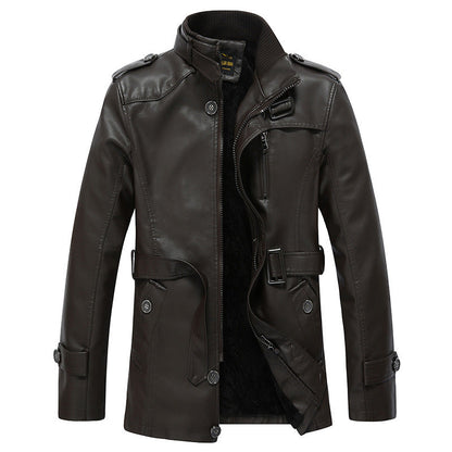Herren Lederjacke Weich Innenfutter Echtlederoptik