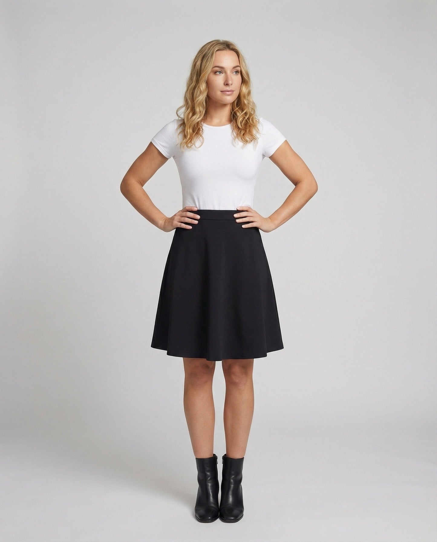 Eleganter Damen Rock Klassisch Schwarz