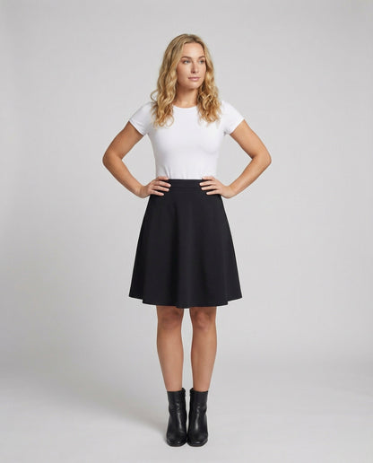 Eleganter Damen Rock Klassisch Schwarz