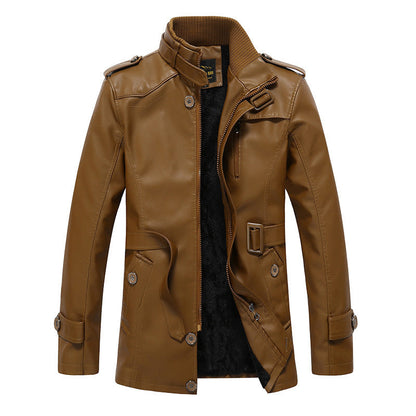 Herren Lederjacke Weich Innenfutter Echtlederoptik