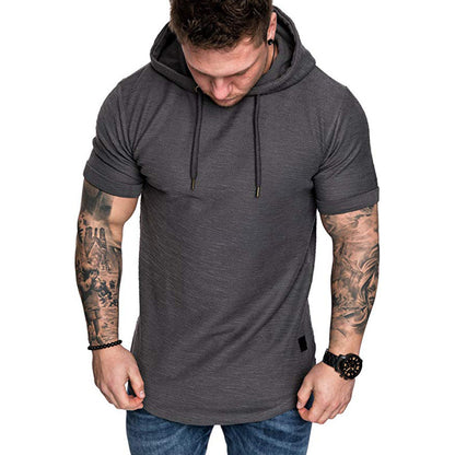 Herren T-Shirt mit Kapuze Sportlich Lässig