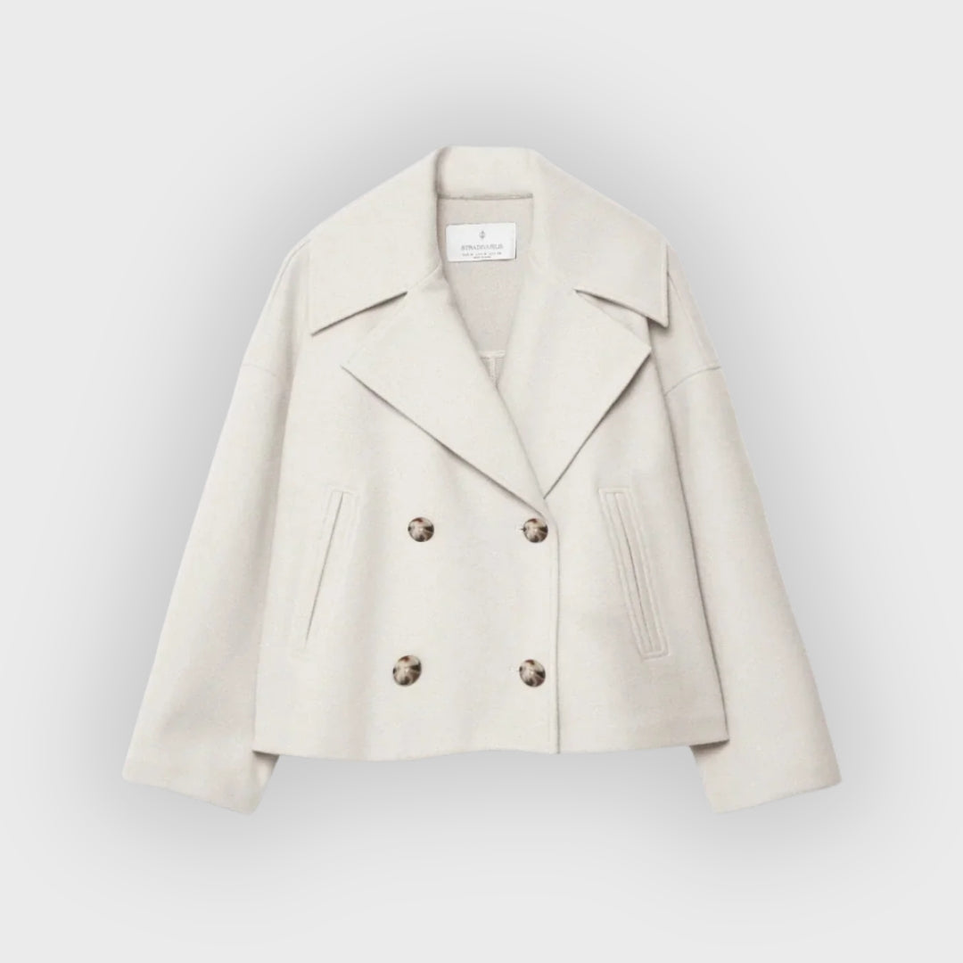Doppelreihige Lederjacke Modern Damen