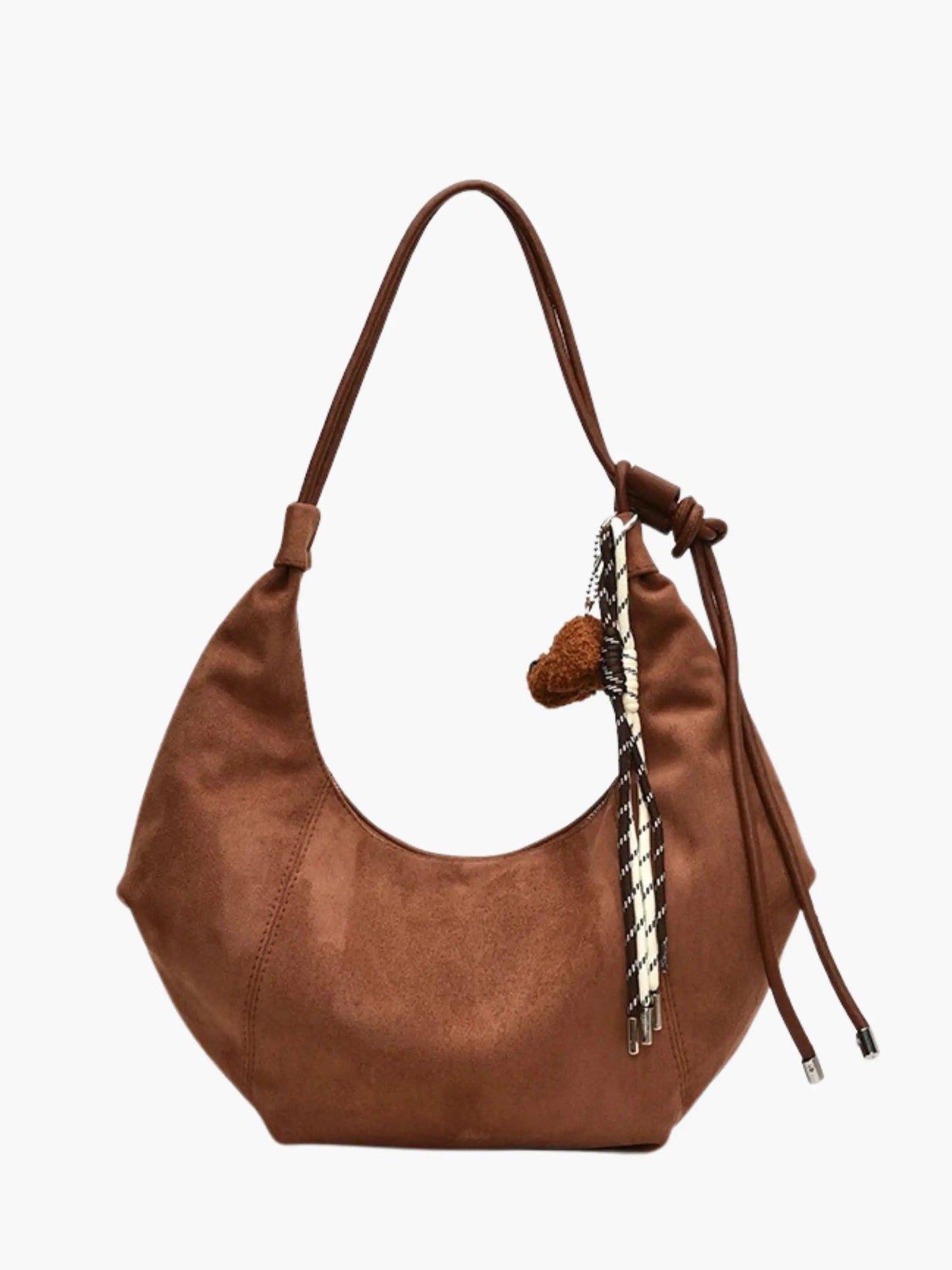 Boho Tasche Leder Hobo Bag Frauen Rucksack Schlicht