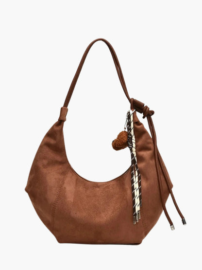 Boho Tasche Leder Hobo Bag Frauen Rucksack Schlicht