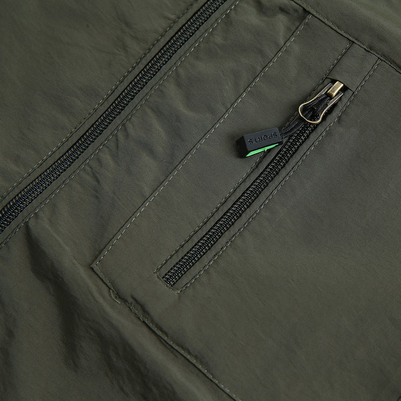 Männer Outdoorjacke Wasserdicht Atmungsaktiv Reißverschluss