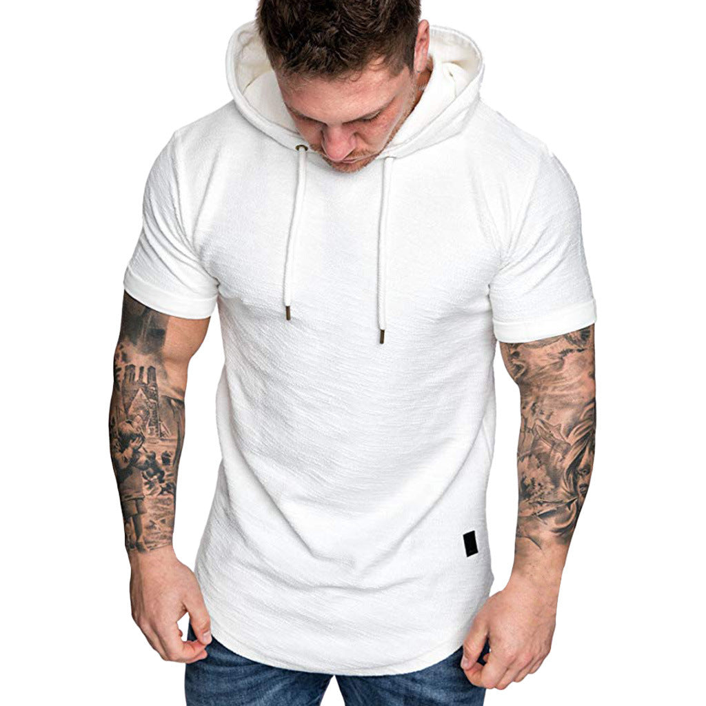 Herren T-Shirt mit Kapuze Sportlich Lässig - BerlinGlamour