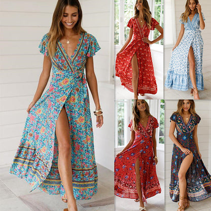Blumenkleid Damen Sexy Sommerkleid - BerlinGlamour