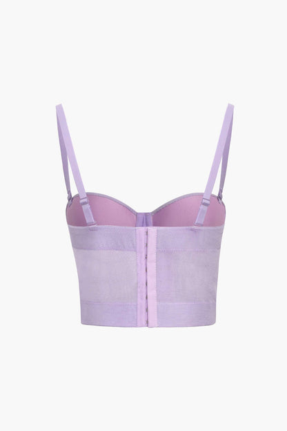 Bustier-Top Figurbetont Mit Bügel-Cups und Mesh-Struktur