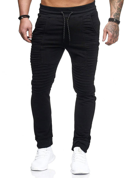 Herren Jogginghose Slim Fit Sportlich Mit Rippen