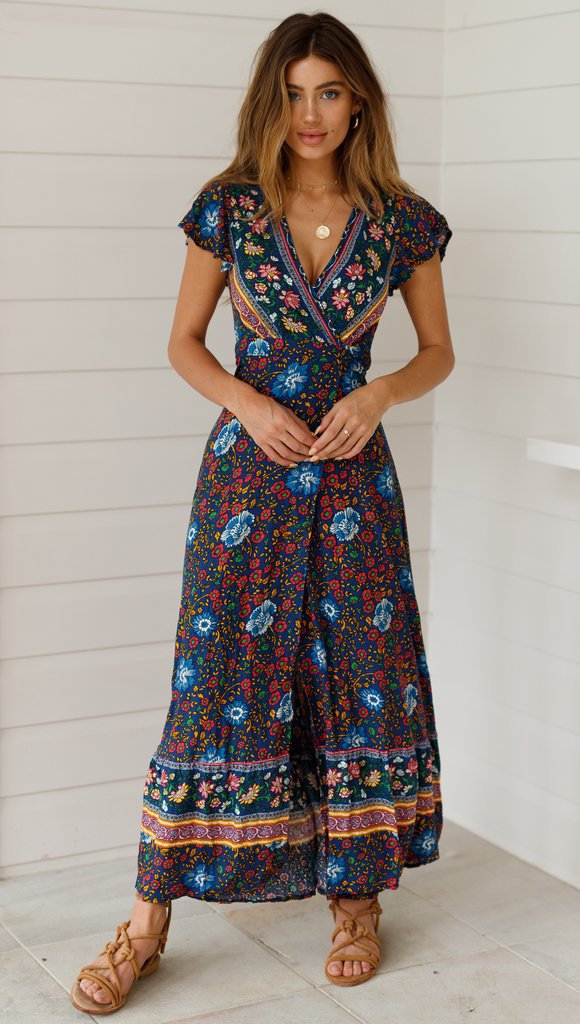 Blumenkleid Damen Sexy Sommerkleid