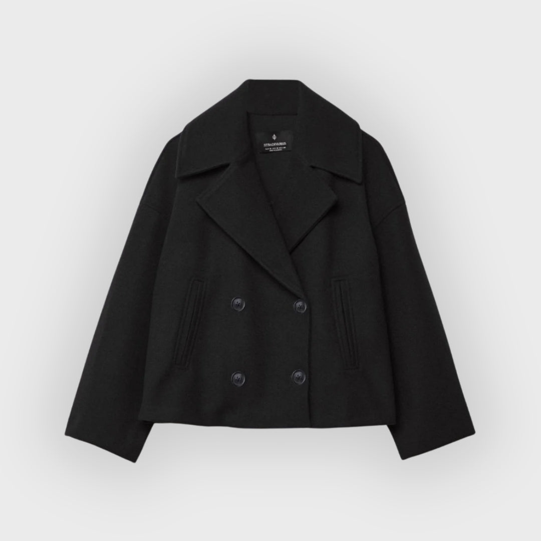 Doppelreihige Lederjacke Modern Damen