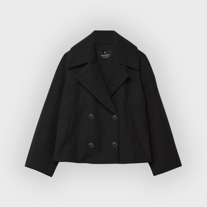 Doppelreihige Lederjacke Modern Damen