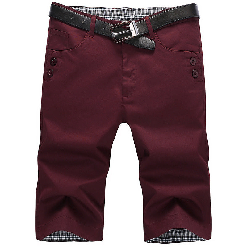 Herren Chino Shorts Bequem Mit Gürtel Modern