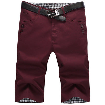 Herren Chino Shorts Bequem Mit Gürtel Modern