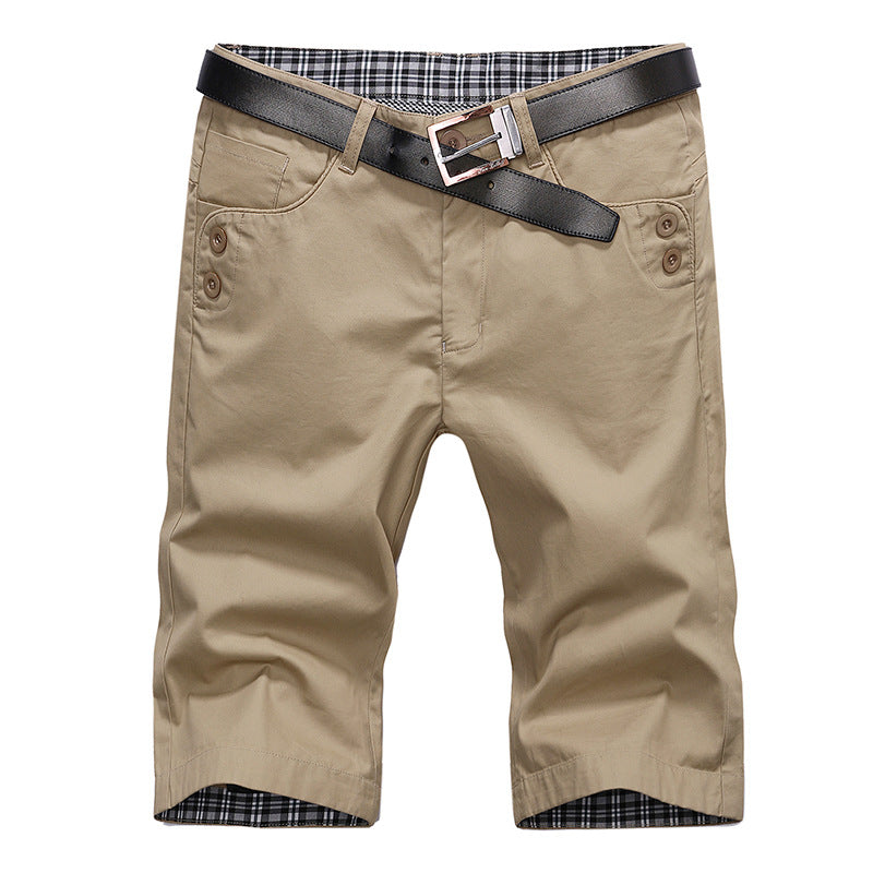 Herren Chino Shorts Bequem Mit Gürtel Modern