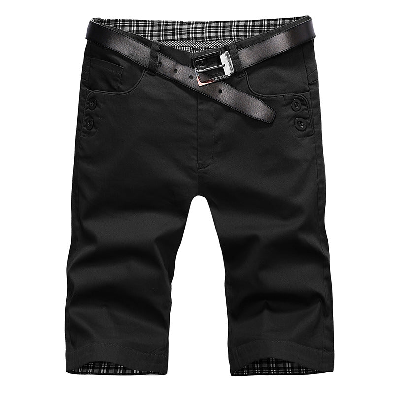 Herren Chino Shorts Bequem Mit Gürtel Modern