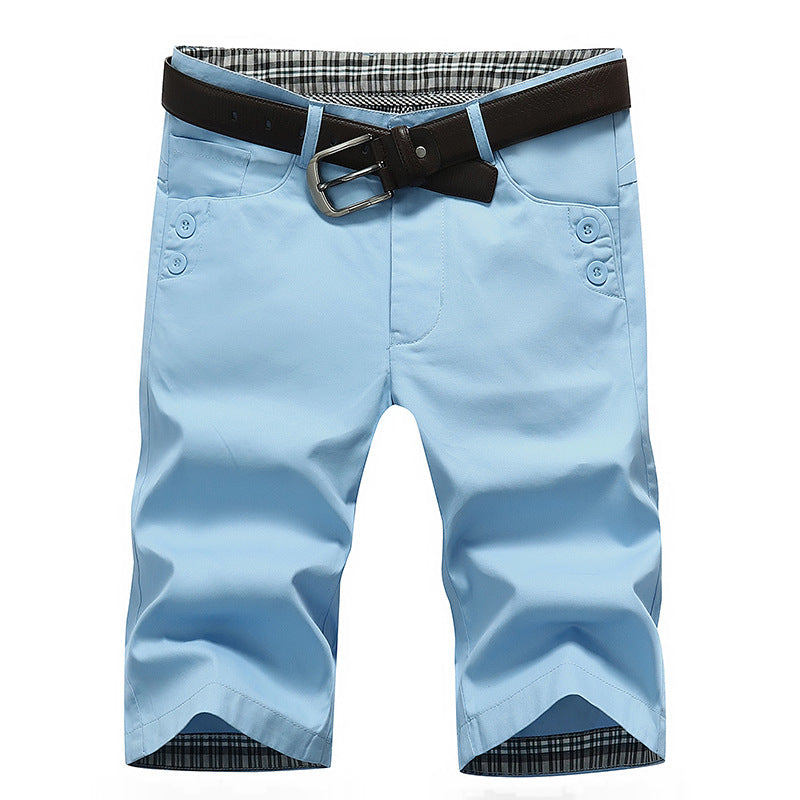 Herren Chino Shorts Bequem Mit Gürtel Modern
