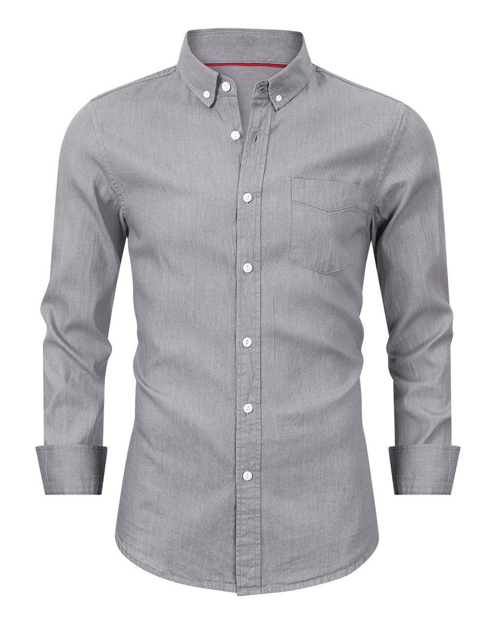 Herren Denimhemd Modern Slim Fit mit Brusttasche