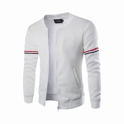 Herren Kapuzenjacke Sportlich Streifenjacke Modern