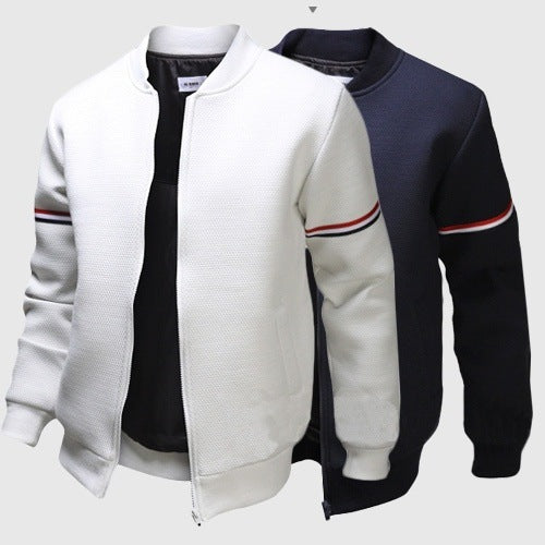 Herren Kapuzenjacke Sportlich Streifenjacke Modern - BerlinGlamour