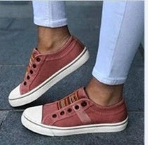Frauen Turnschuhe Bequem Canvas Sneaker Schuhe