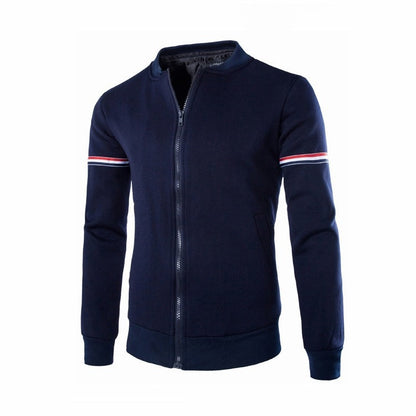 Herren Kapuzenjacke Sportlich Streifenjacke Modern