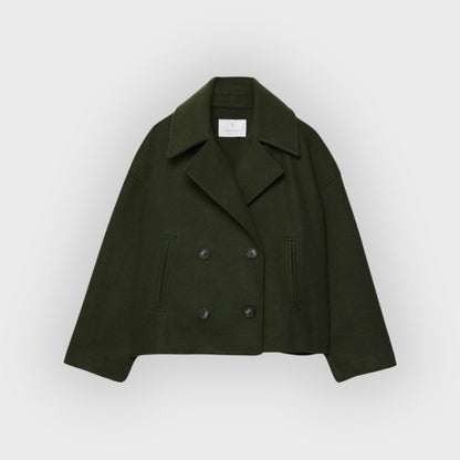 Doppelreihige Lederjacke Modern Damen