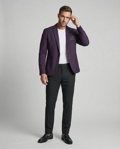 Herren Blazer Sportlich Stickerei Modern