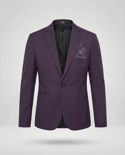 Herren Blazer Sportlich Stickerei Modern