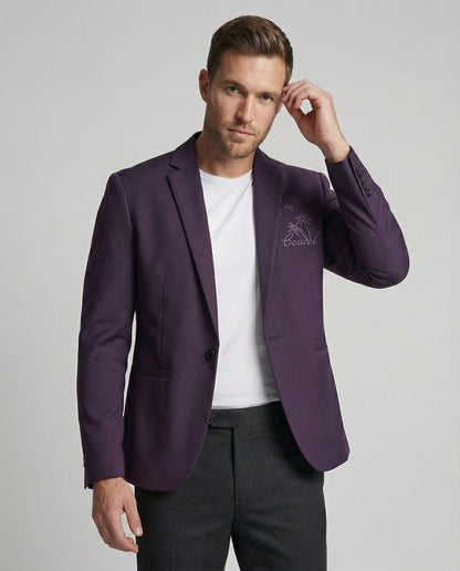 Herren Blazer Sportlich Stickerei Modern - BerlinGlamour
