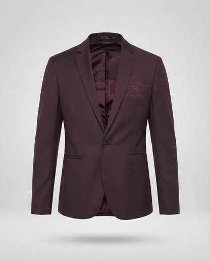 Herren Blazer Sportlich Stickerei Modern