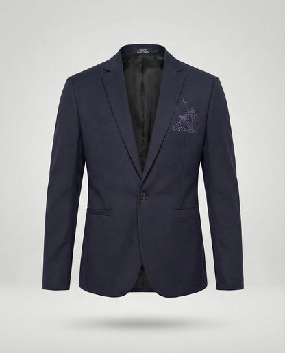 Herren Blazer Sportlich Stickerei Modern